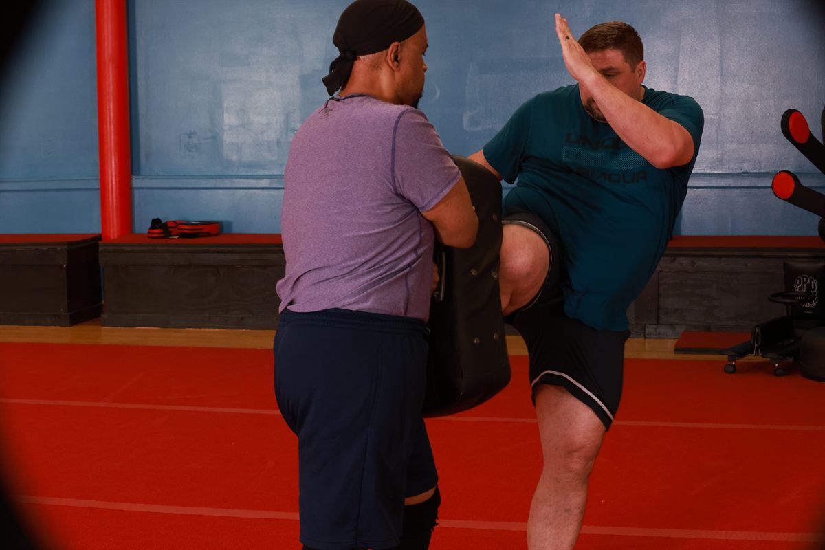 Adult self-defense training drill